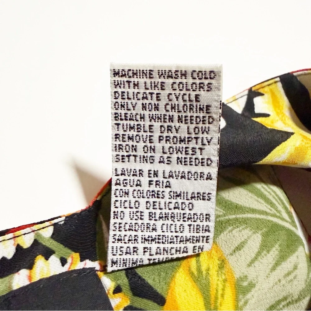 Vintage Sag Harbor Tropical Floral Midi Dress